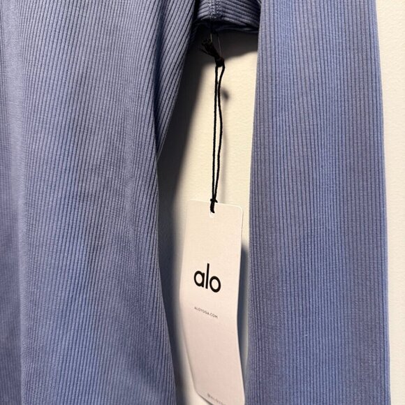 Alo Yoga Alosoft Frontrunner Long Sleeve Small Infinity Blue NWT - Picture 4 of 8